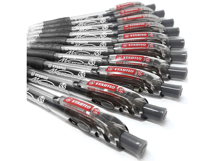 Picture of 7344 STABILO 318 BLACK MEDIUM RETRACTRABLE BALLPOINT PEN